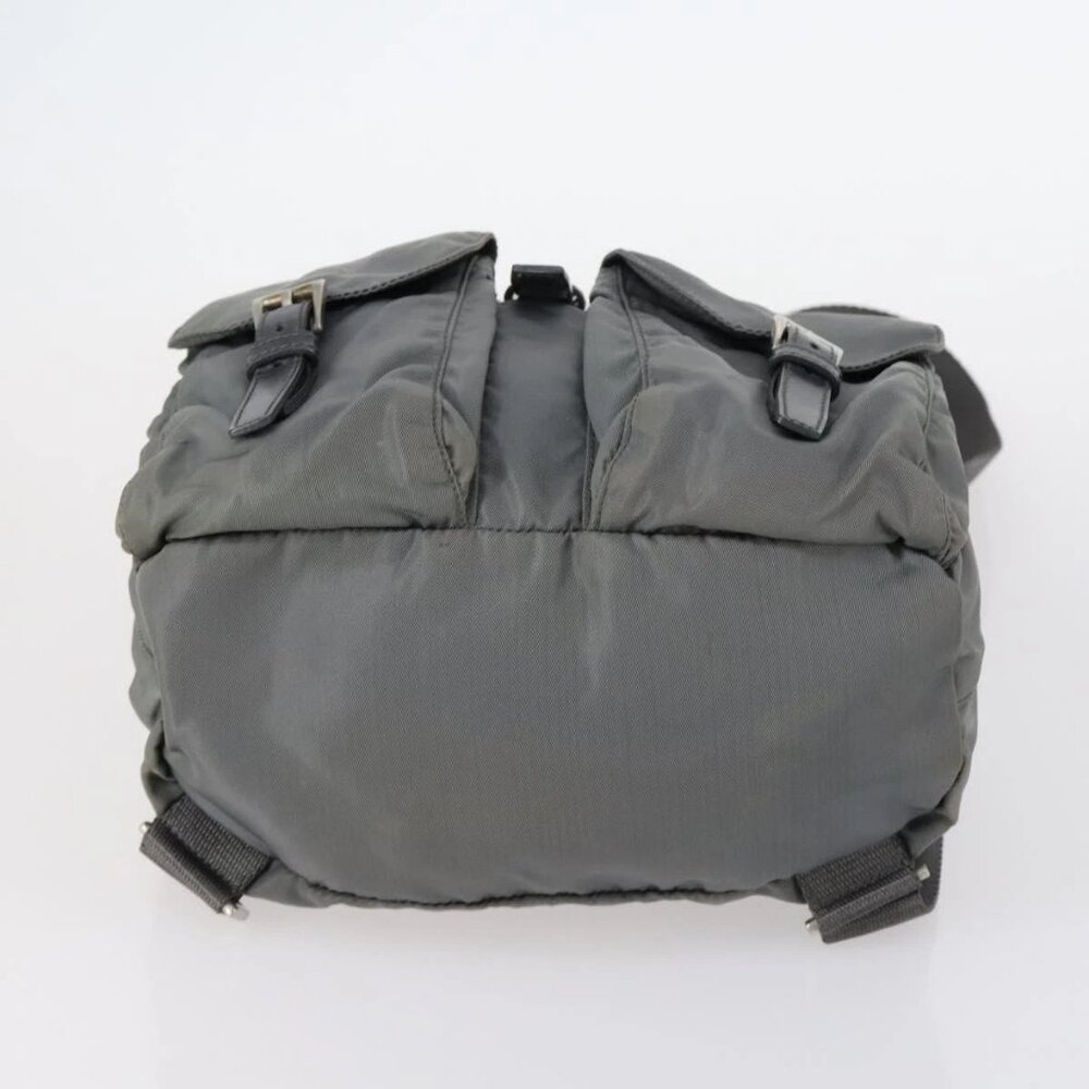 PRADA Backpack Nylon Gray Silver Auth kk572 - Picture 5 of 16